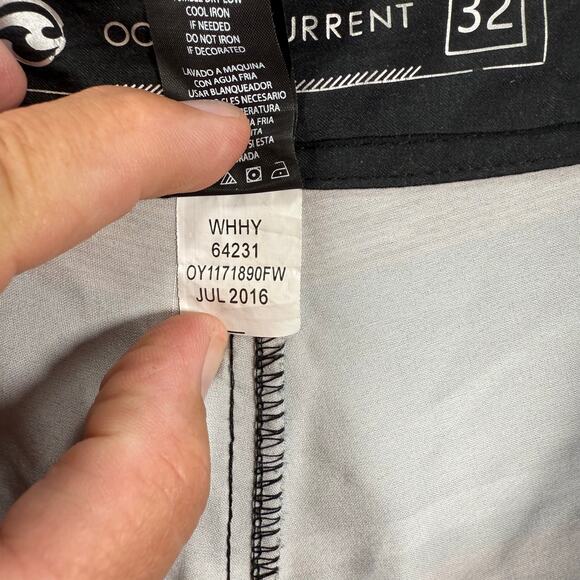 Ocean Current Swim Shorts Men's 32 Orange/Black Striped Drawstring Beachwear - Picture 7 of 9